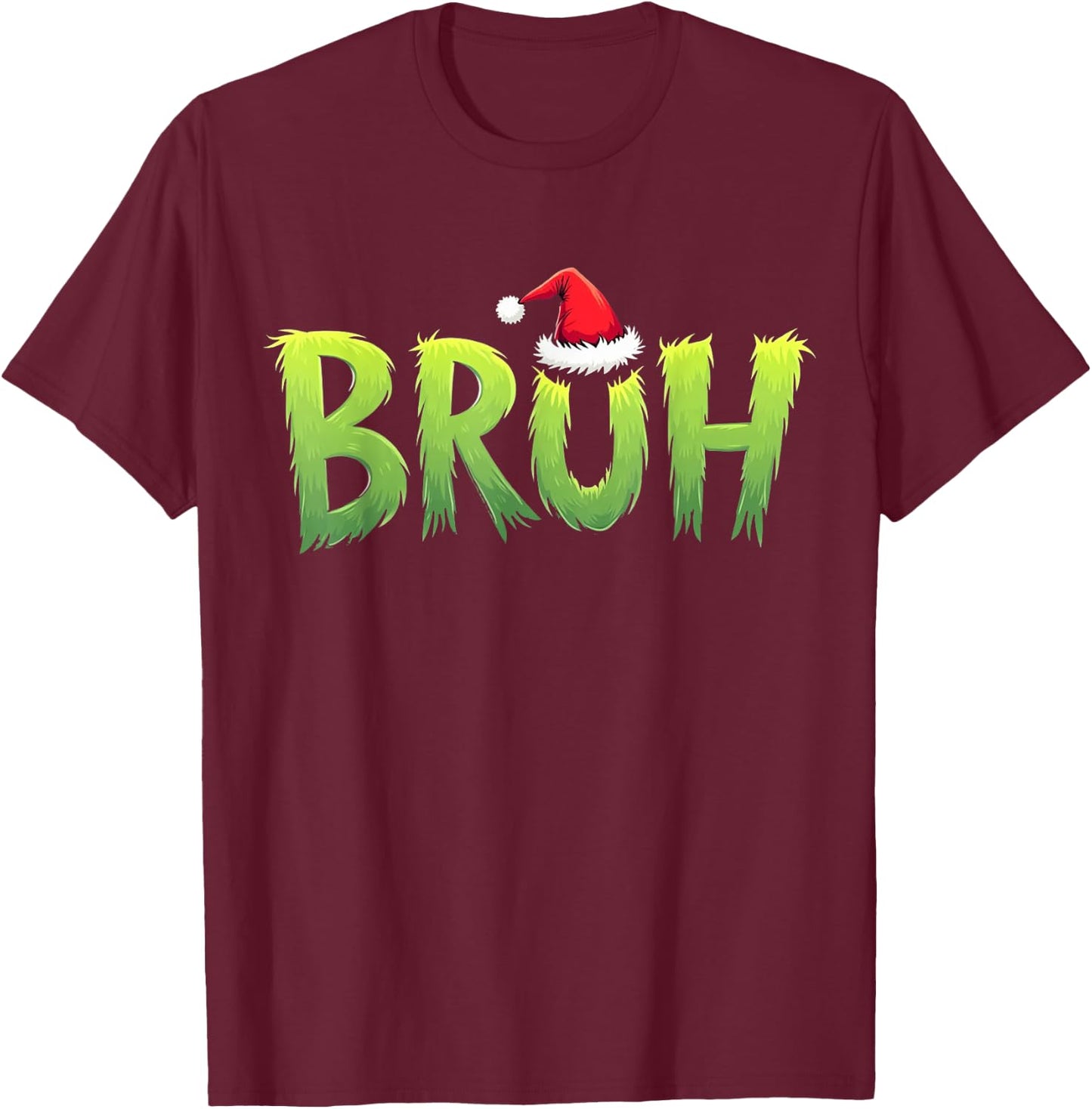Bruh Christmas Kids Teens Boys Funny Christmas humor Meme T-Shirt - T-Shirt | Maroon