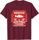 Funny Hooked On Kokanee Fishing For A Kokanee Salmon Fisher T-Shirt - T-Shirt | Maroon