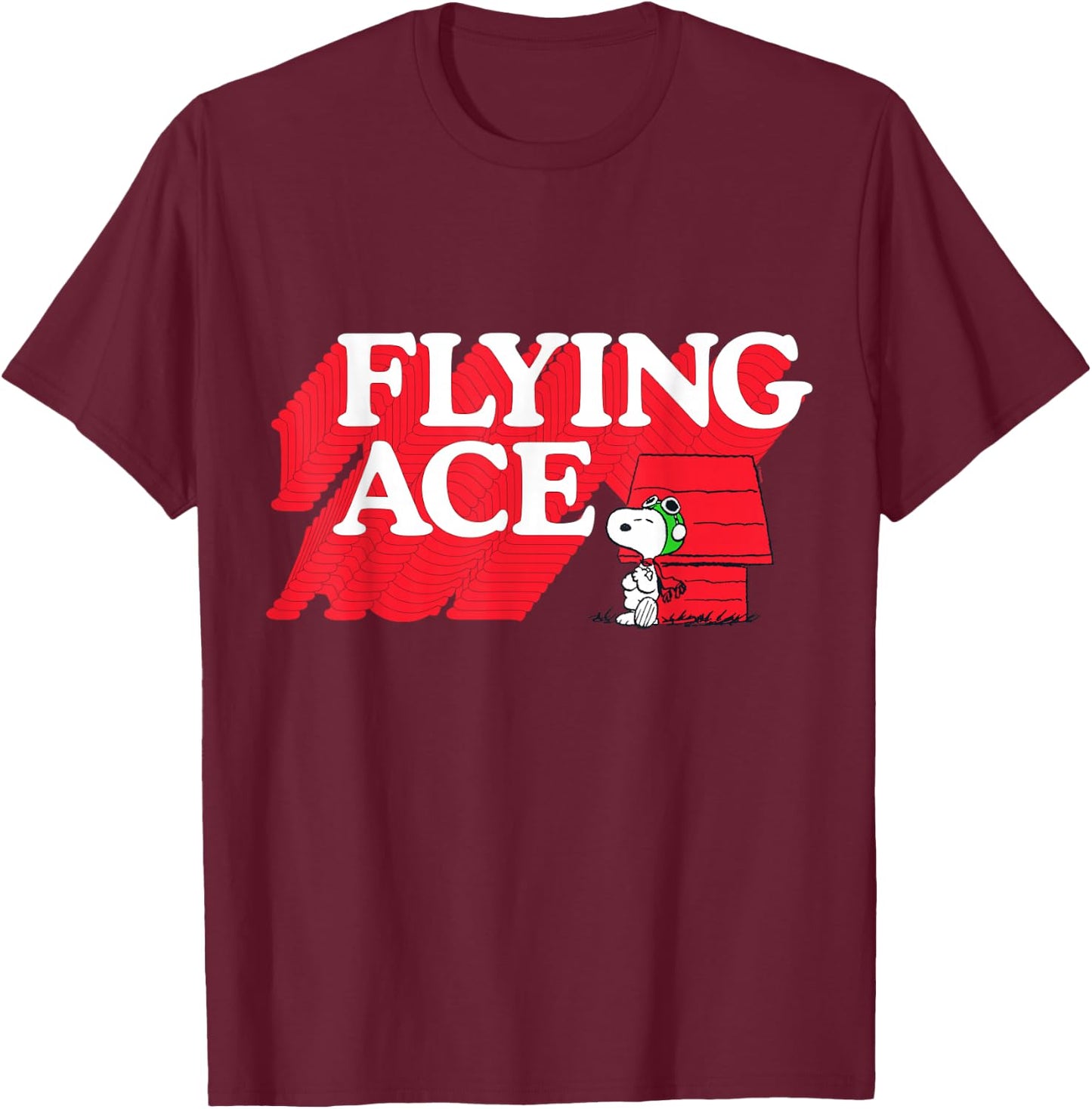 Peanuts Flying Ace T-Shirt - T-Shirt | Maroon