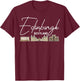 Edinburgh Scotland City Skyline Map Travel T-Shirt - T-Shirt | Maroon