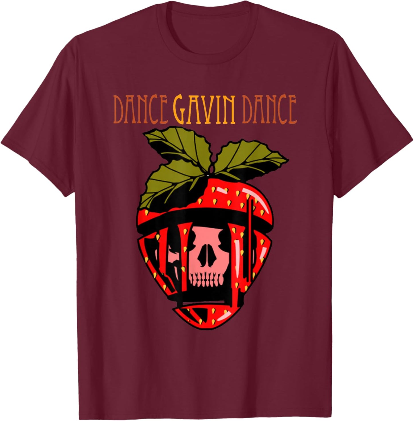 Dance Gavin Dance - Synergy Strawberry - Dance Gavin Dance T-Shirt - T-Shirt | Maroon