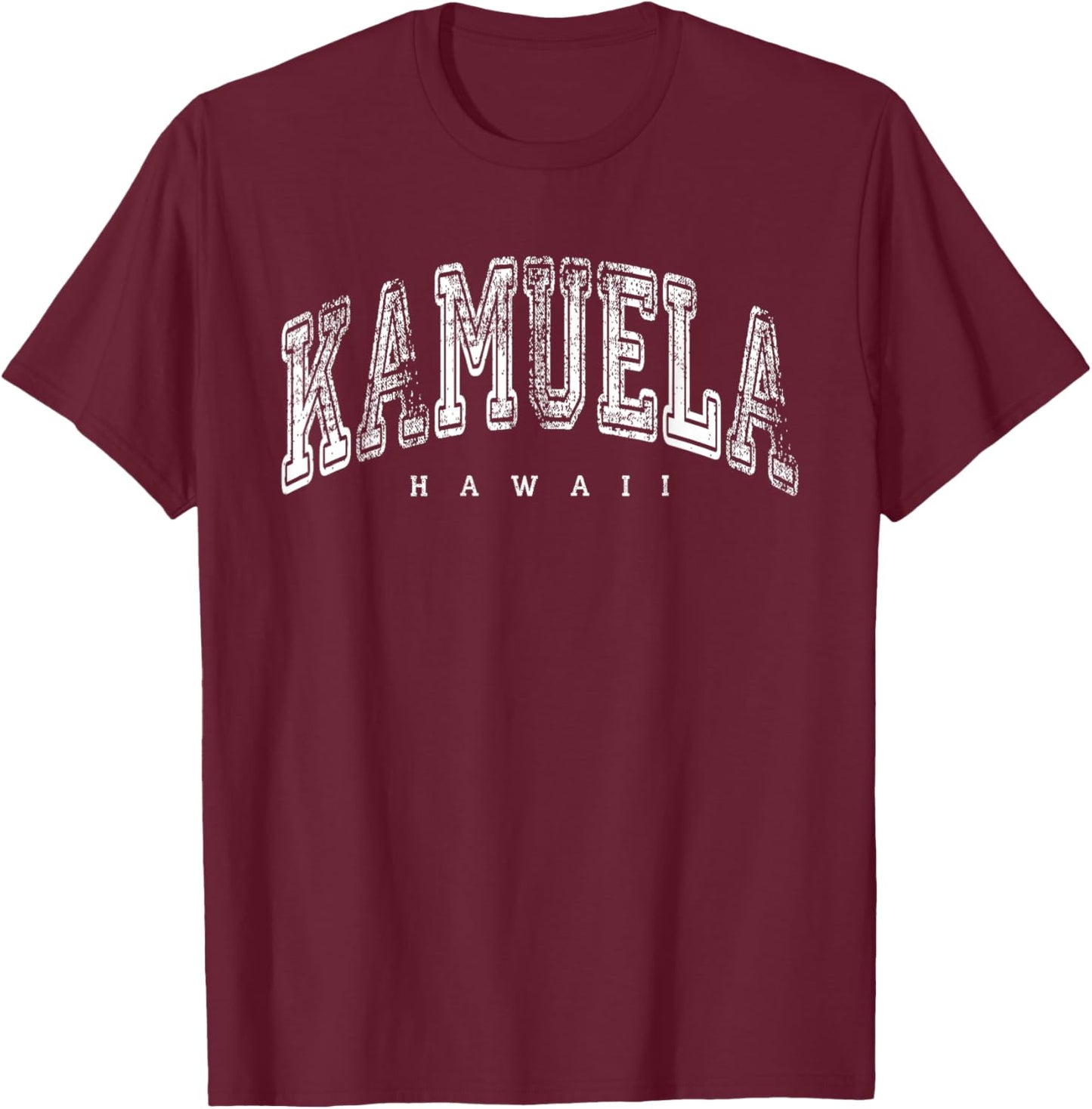 Kamuela Hawaii Vintage Retro US City State Island Travel T-Shirt - T-Shirt | Maroon