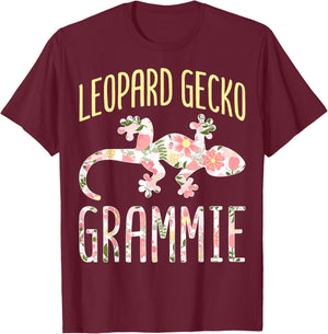 Leopard Gecko Grammie Reptile Lizard Gecko Keeper Grandma T-Shirt - T-Shirt | Maroon