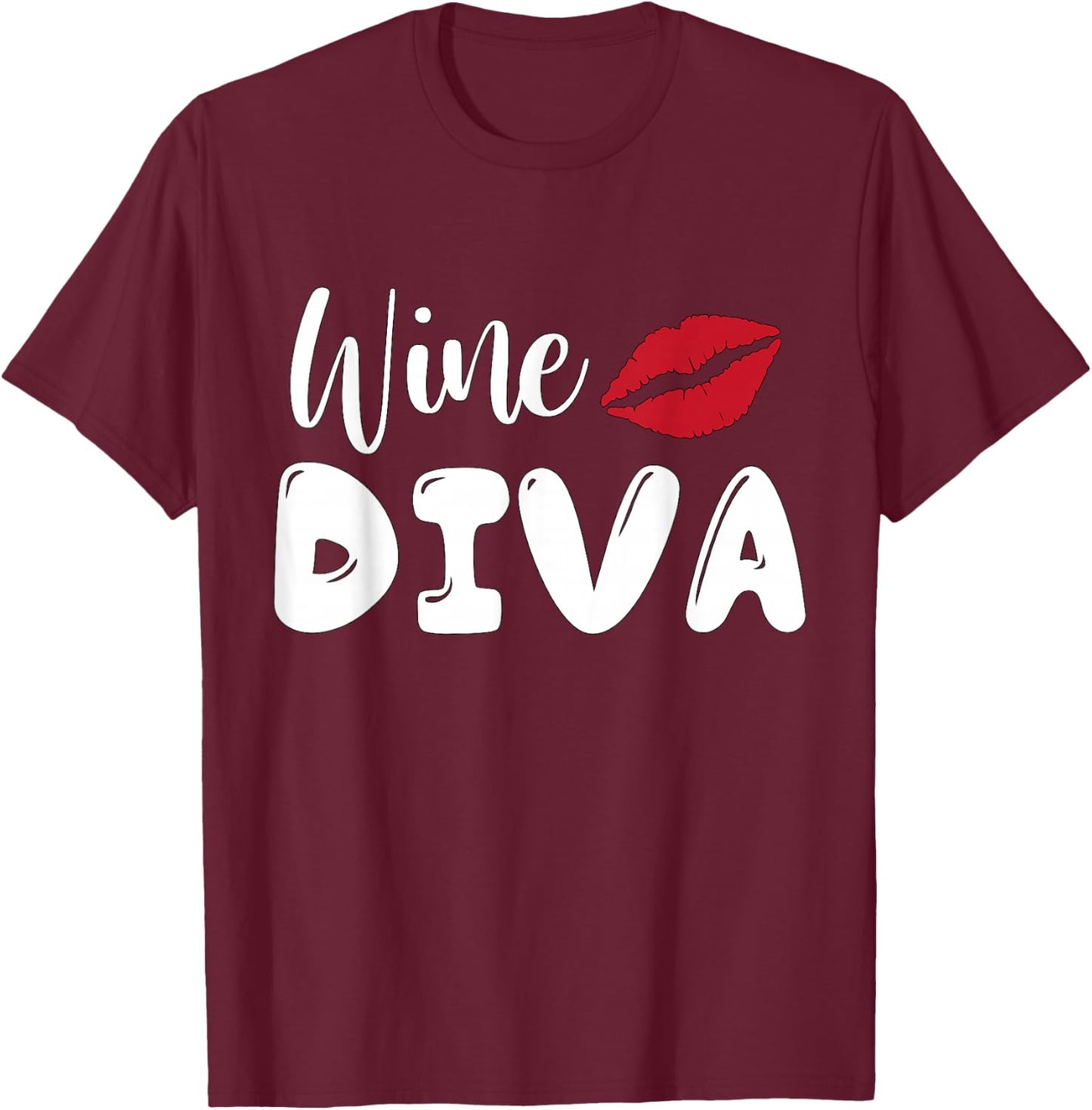 Wine Diva T-Shirt - T-Shirt | Maroon