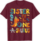 Sister Of The One-A-Saurus 1St Birthday Dinosaur Party T-Shirt - T-Shirt | Maroon