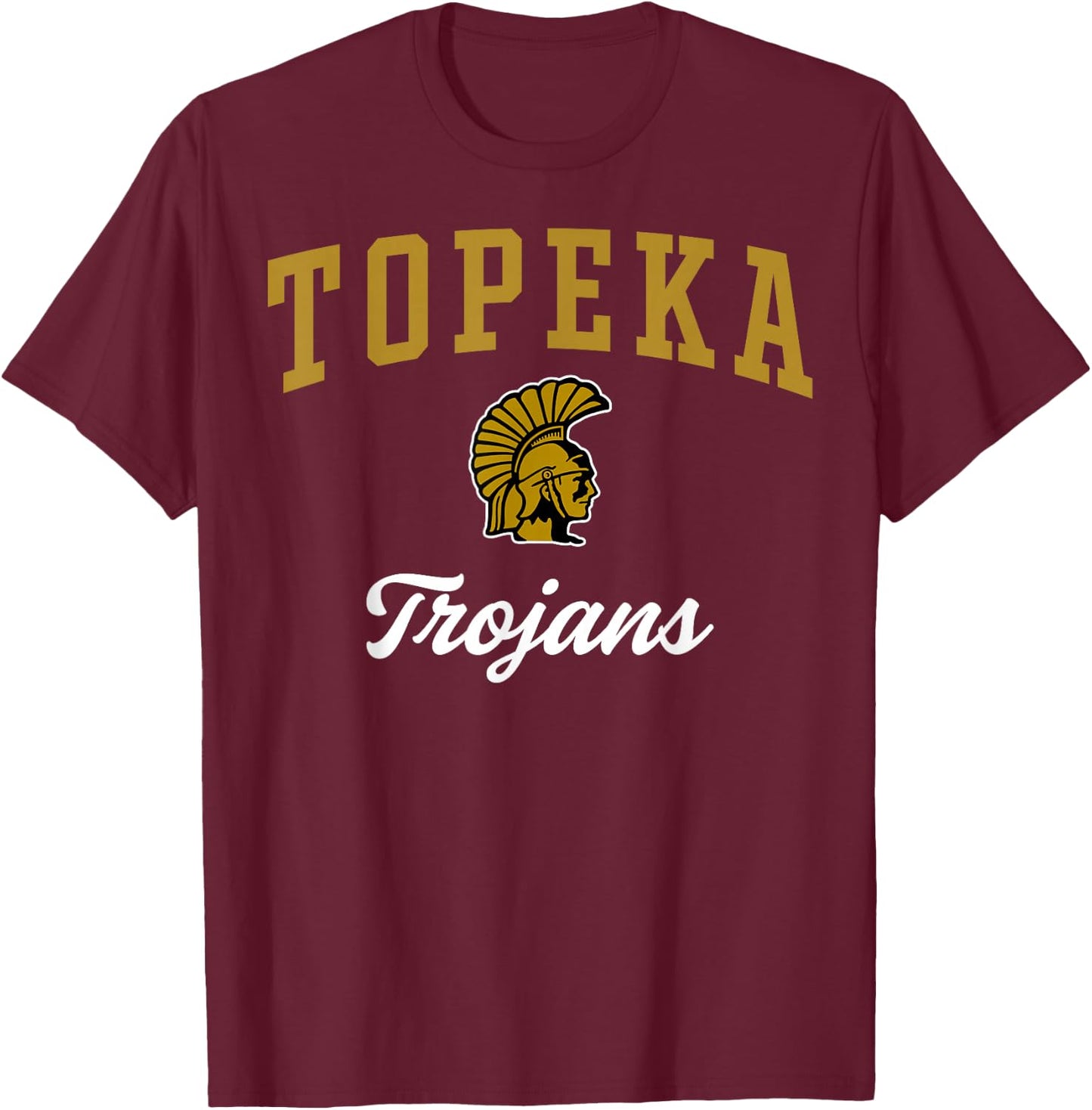 Topeka High School Trojans C3 T-Shirt - T-Shirt | Maroon