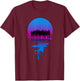 Vintage Retro Sunset Marathon T-Shirt - T-Shirt | Maroon