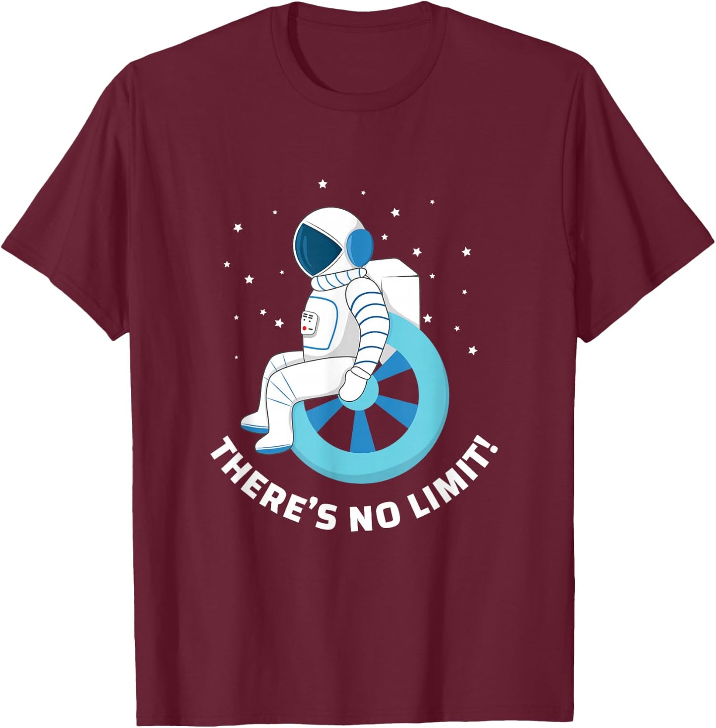 Wheelchair User Design I Motivation and Support T-Shirt - T-Shirt | Maroon
