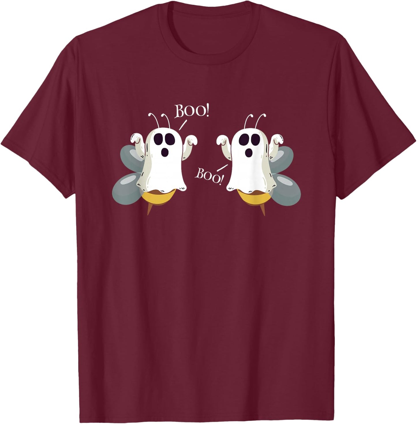 Ghost Bees Saying Boo Funny Halloween Costume Women Gift T-Shirt - T-Shirt | Maroon