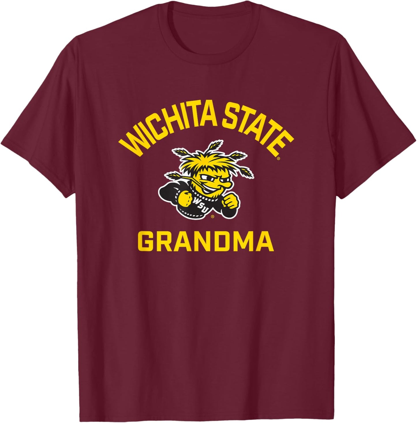 Wichita State University Shockers Arched Grandma T-Shirt - T-Shirt | Maroon