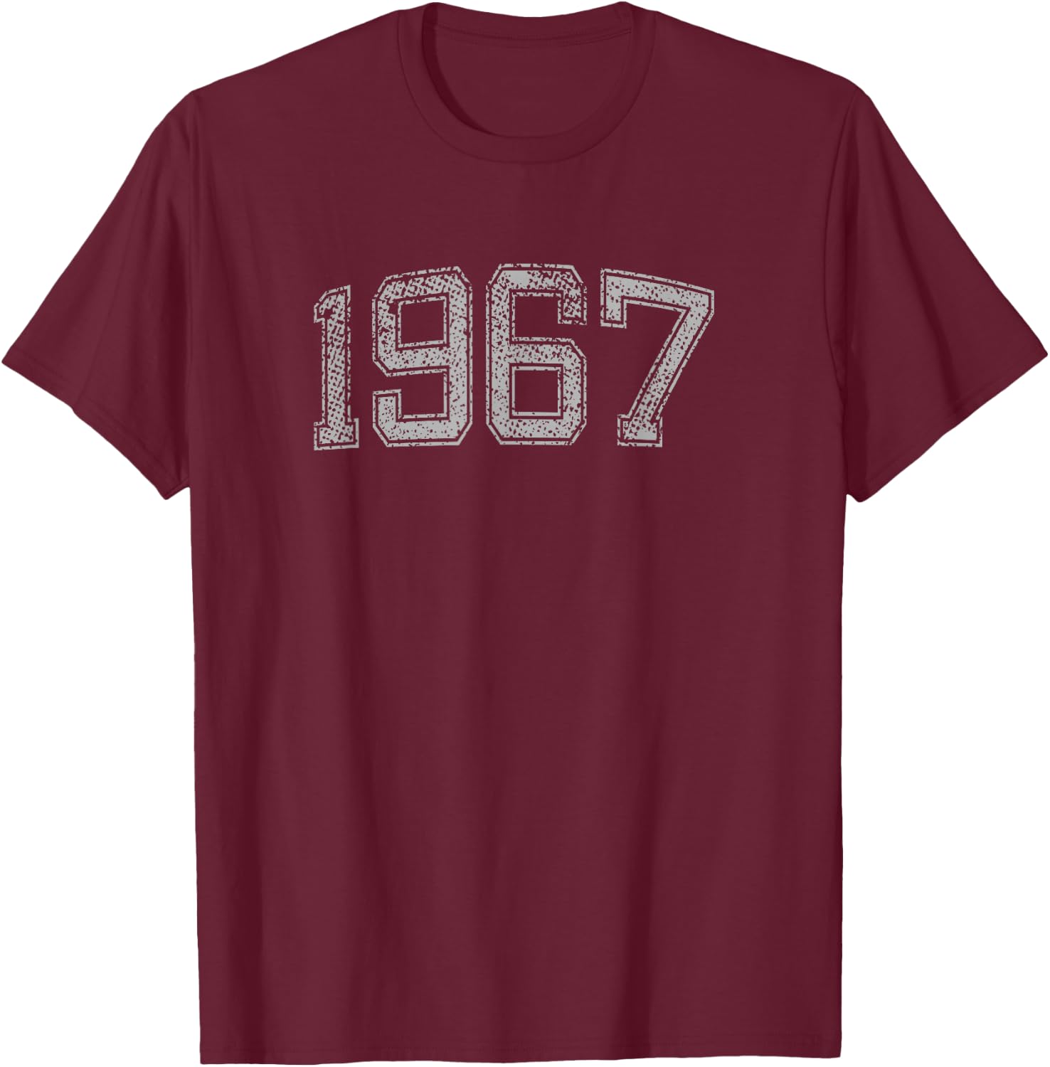 1967 Shirt Vintage Retro Black , -Adults, Small, Short Sleeve T-Shirt - T-Shirt | Maroon