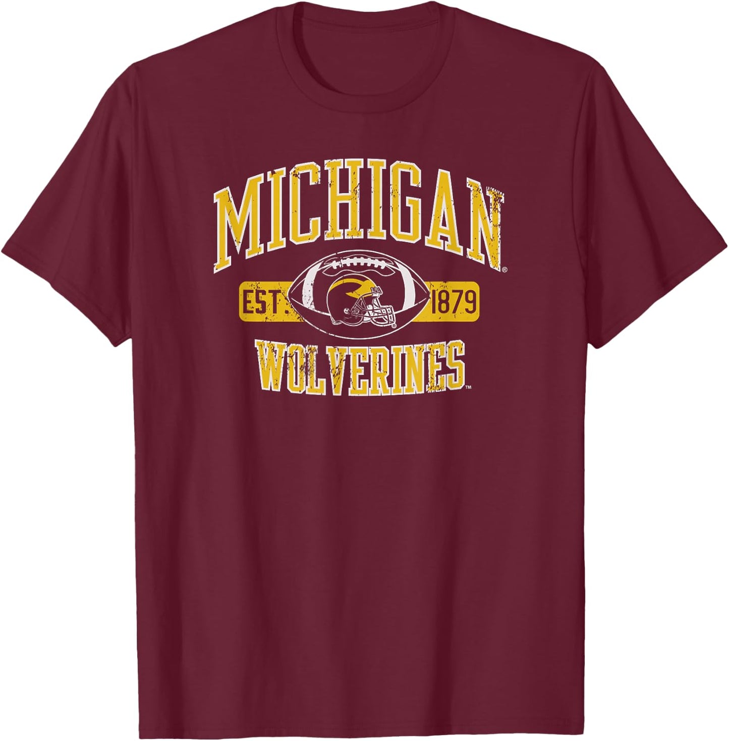Michigan Wolverines Football Sack Navy Officially Licensed T-Shirt - T-Shirt | Maroon