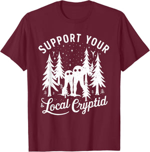 Support Your Local Cryptid Fresno Nightcrawlers T-Shirt - T-Shirt | Maroon