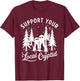 Support Your Local Cryptid Fresno Nightcrawlers T-Shirt - T-Shirt | Maroon