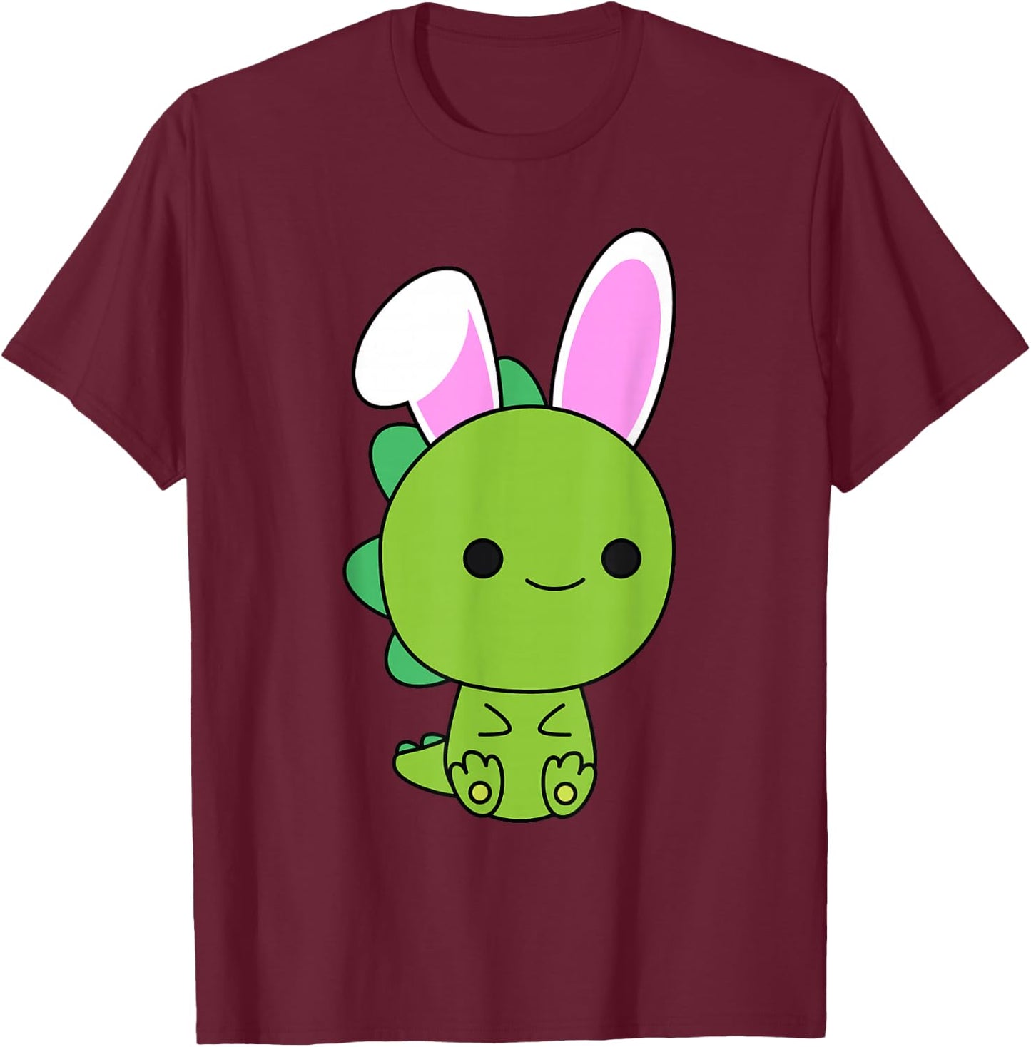 Cute Baby Dinosaur Bunny Rabbit Kawaii Otaku T-Shirt - T-Shirt | Maroon