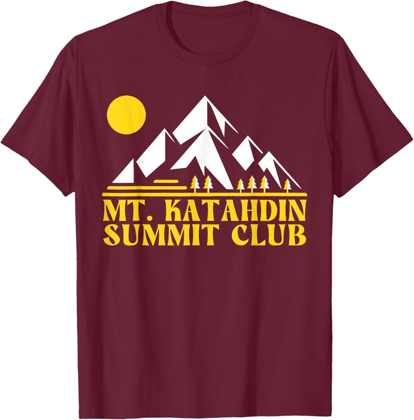 Mount Katahdin Summit Club, Mt Katahdin T-Shirt - T-Shirt | Maroon