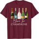 Blame The Champagne, Champagne Bottles Day Drinking Mimosa T-Shirt - T-Shirt | Maroon