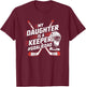 Hockey Father, My Daughter is A Keeper Ice Hockey Goalie Dad T-Shirt - T-Shirt | Maroon