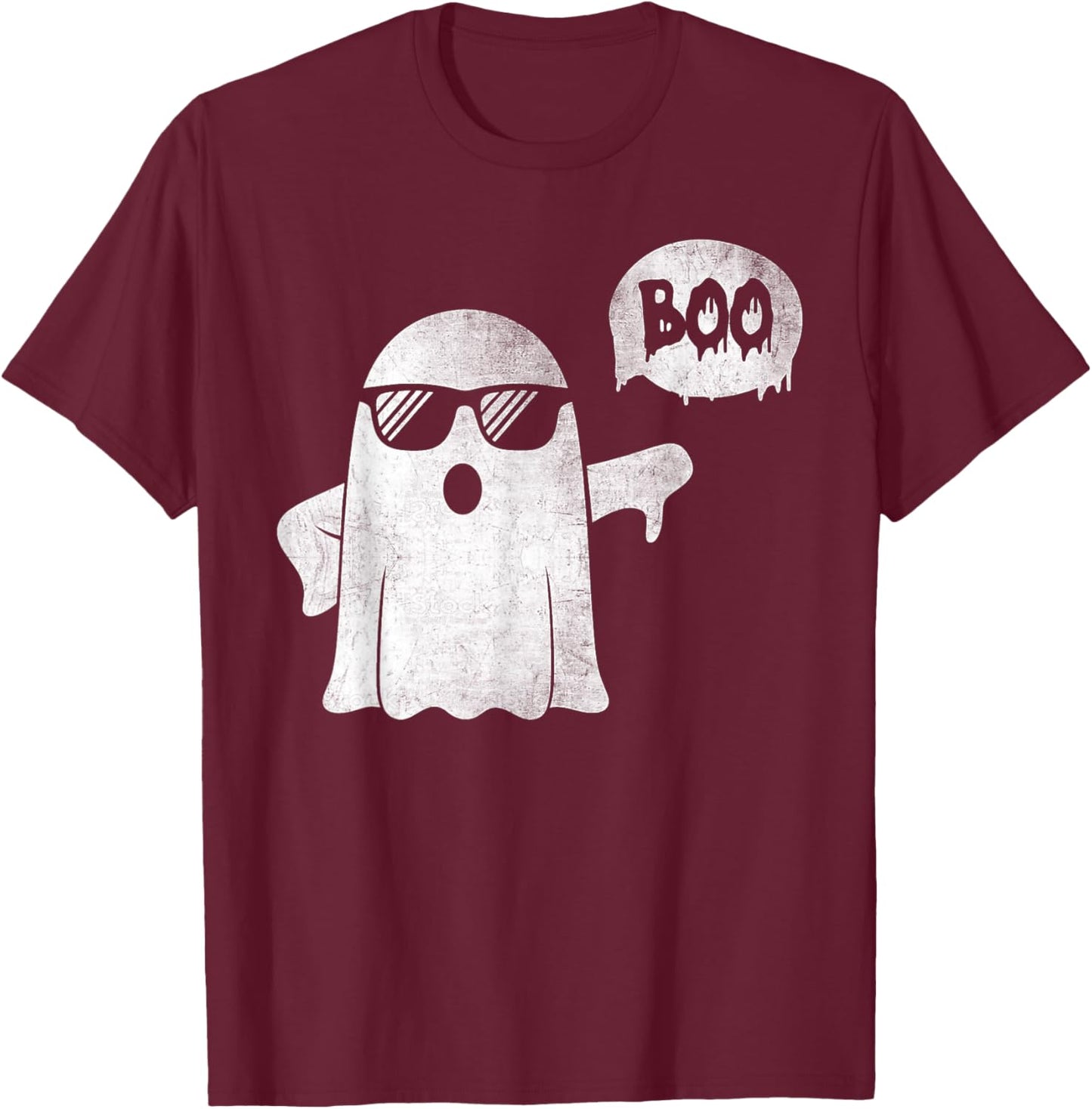 Thumbs Down Boo Ghost Funny Halloween Spooky Boo Men Women T-Shirt - T-Shirt | Maroon