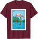 La Garza Lottery Card Gift Heron Card Mexican Lottery T-Shirt - T-Shirt | Maroon