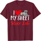 Silver Labrador Retriever I Love My Sweet Silver Lab T-Shirt - T-Shirt | Maroon