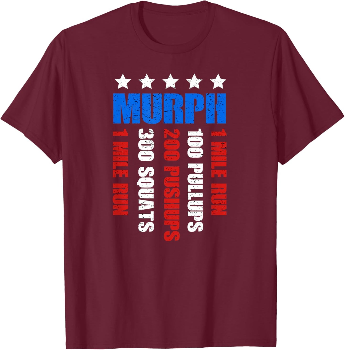 Murph 2021 Memorial Day Workout Patriotic WOD Gift Men T-Shirt - T-Shirt | Maroon