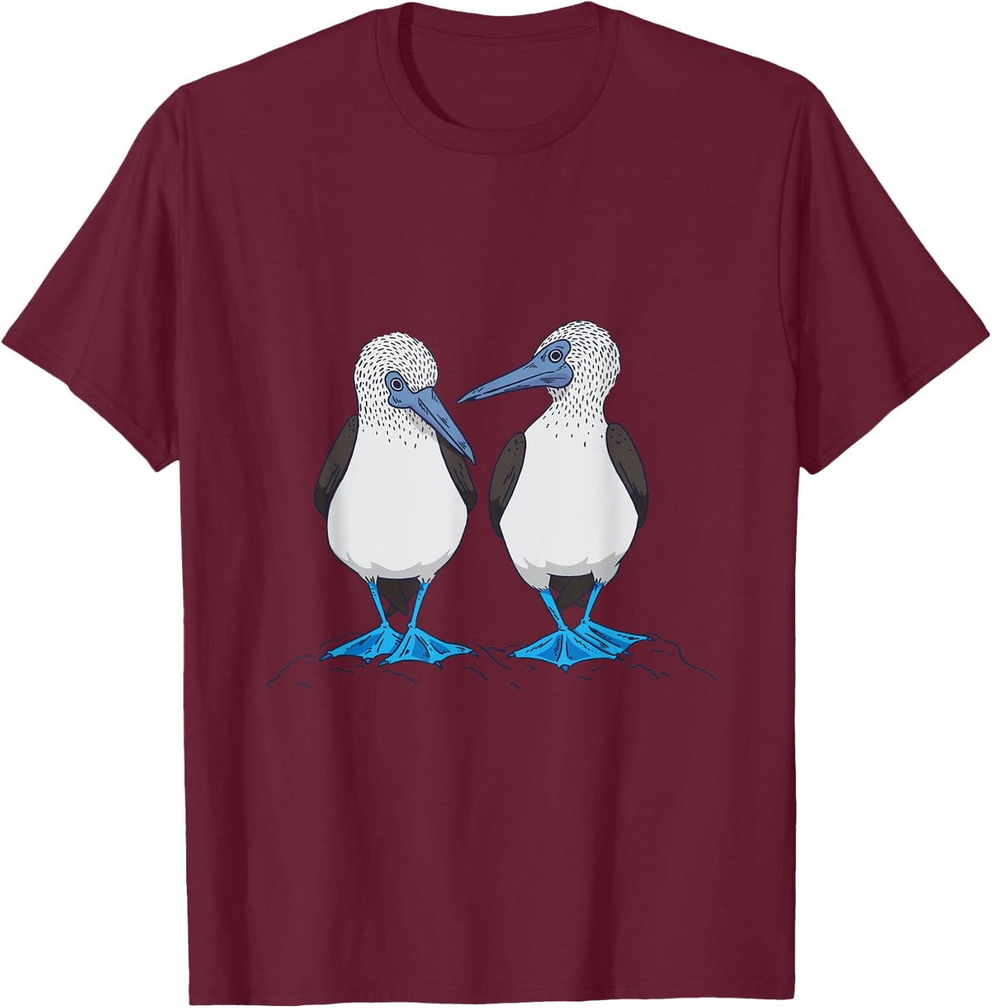 Funny Blue-footed Booby Dancing Seabird Trendy T-Shirt - T-Shirt | Maroon