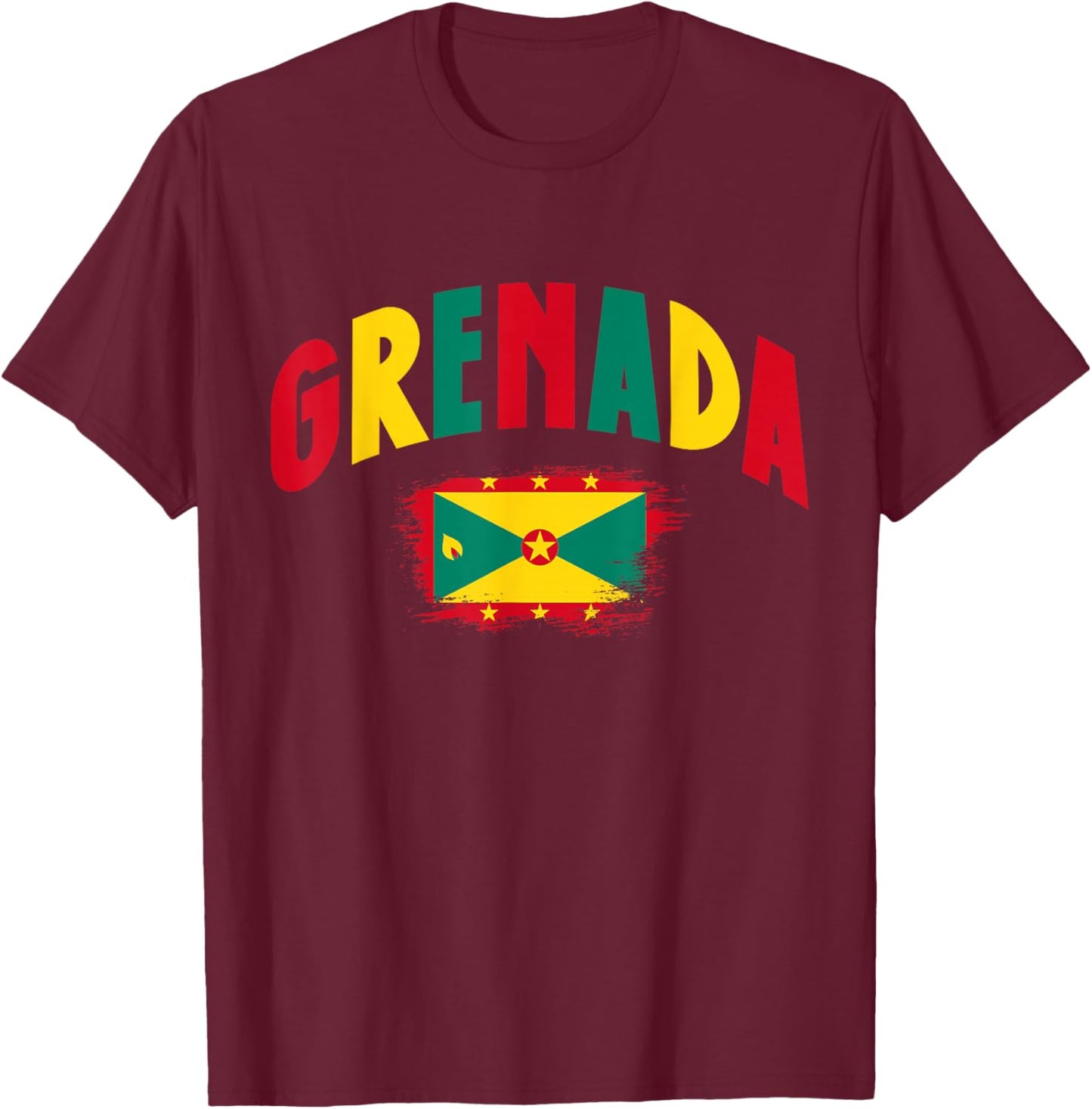 Grenada Grenadian Flag Pride Souvenir T-Shirt - T-Shirt | Maroon