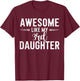 Awesome Like My 3rd Daughter Funny Parent Men Fathers Day T-Shirt - T-Shirt | Maroon