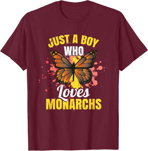 Monarch Butterfly Kids T-Shirt - T-Shirt | Maroon