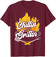 Chillin' And Grillin' BBQ Grillmaster Barbecue T-Shirt - T-Shirt | Maroon