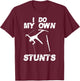 Unique Skiing Art Women Kids Skier Mountain Skiing T-Shirt - T-Shirt | Maroon
