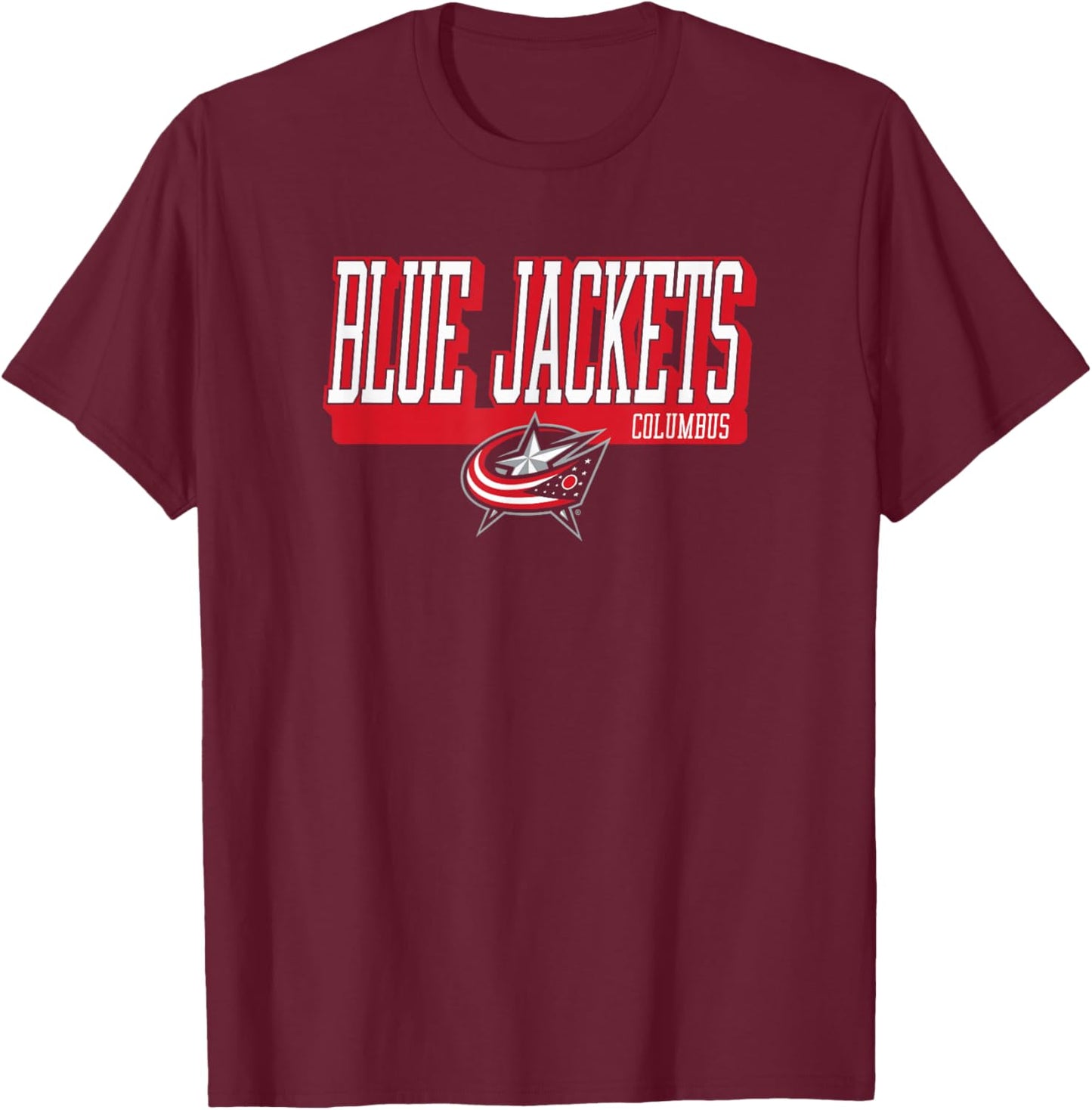 Columbus Blue Jackets Faceoff Navy Officially Licensed T-Shirt - T-Shirt | Maroon