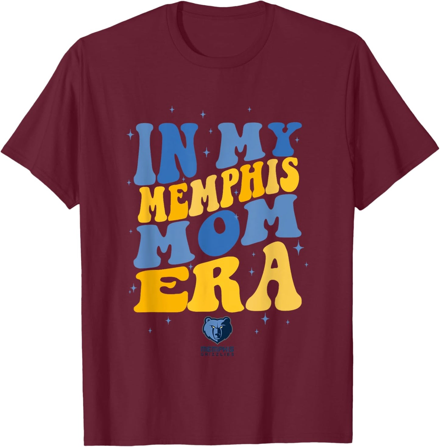 NBA Memphis Grizzlies In My Memphis Mom Era Logo T-Shirt - T-Shirt | Maroon