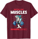 Shark Deadlift Fitness Gym Weightlifting T-Shirt - T-Shirt | Maroon
