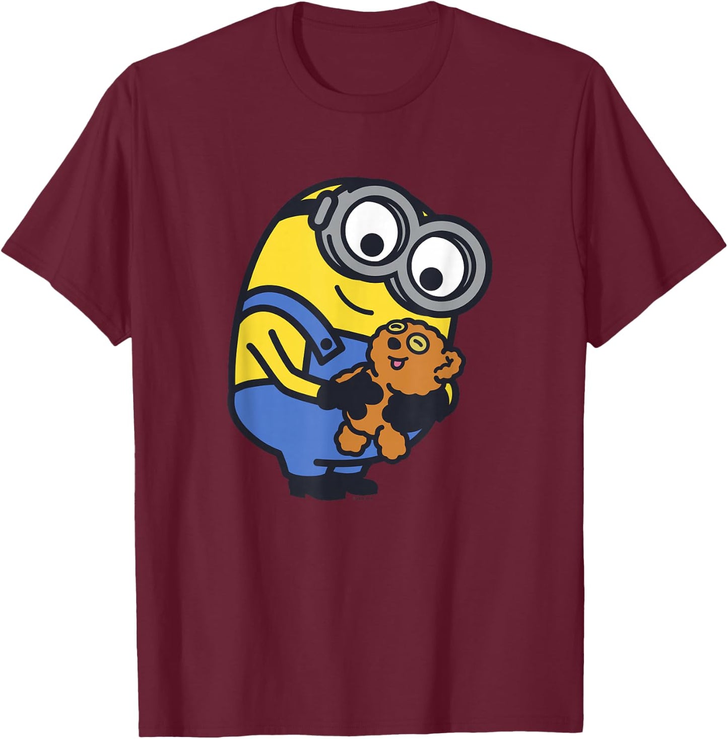 Despicable Me Minions Favorite Teddy Bear Portrait T-Shirt - T-Shirt | Maroon