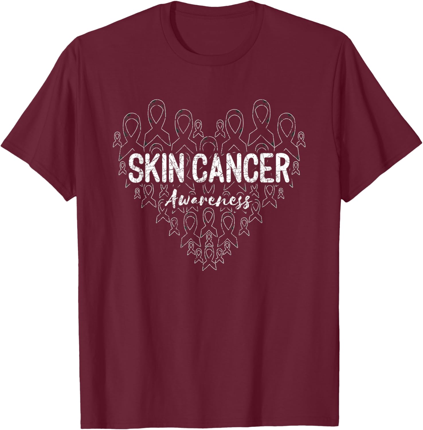 Skin Cancer Awareness T-Shirt - T-Shirt | Maroon
