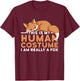 This Is My Human Costume I'm Really A Fox Halloween T-Shirt - T-Shirt | Maroon
