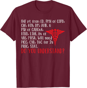 Funny Nurse Meme Nursing Medicine RN Registered Nurse T-Shirt - T-Shirt | Maroon