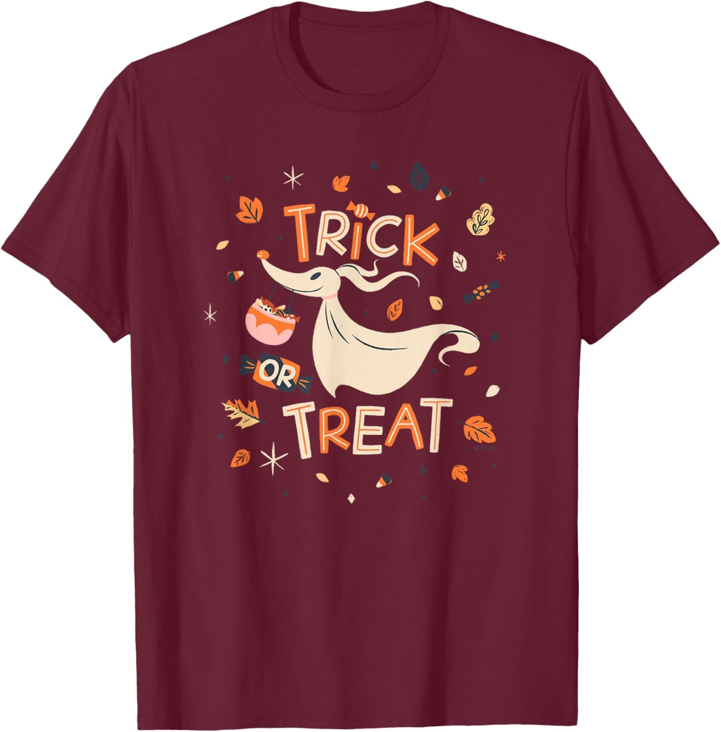 Disney The Nightmare Before Christmas Zero Halloween T-Shirt - T-Shirt | Maroon