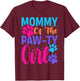 Mommy of The Birthday Girl Dog Paw Family Matching Party T-Shirt - T-Shirt | Maroon