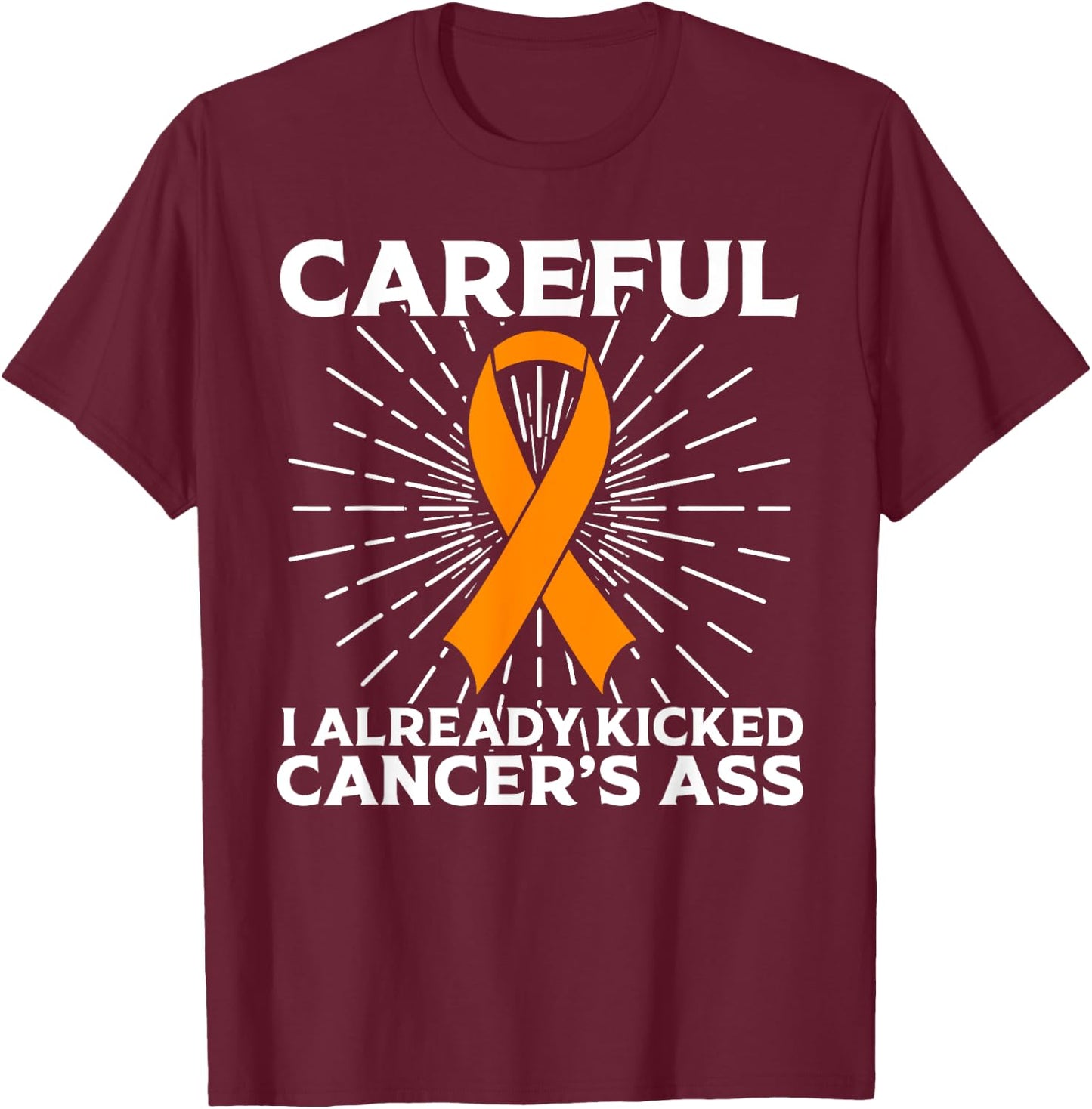 Funny Leukemia Cancer Awareness Gift Women Survivors T-Shirt - T-Shirt | Maroon