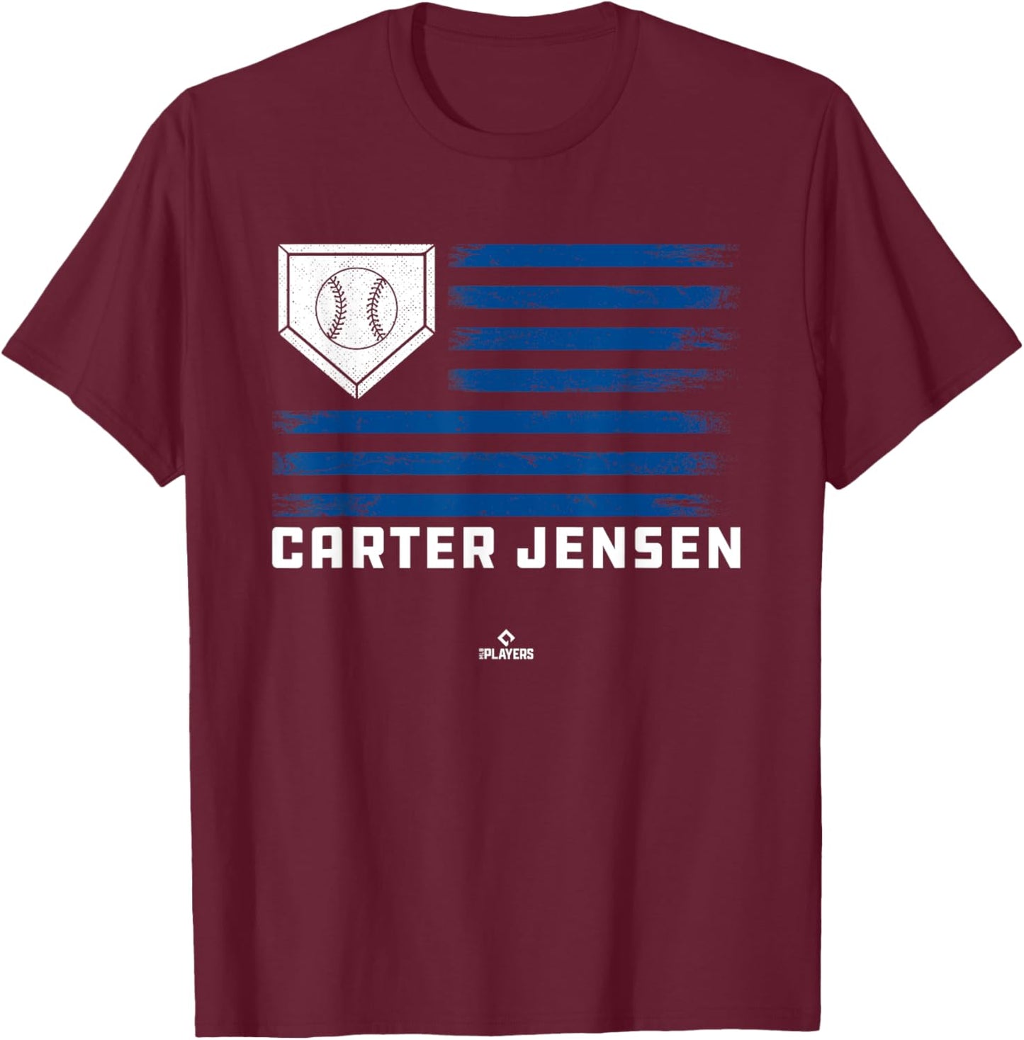 Vintage Flag Gameday Carter Jensen Prospect Baseball Fan T-Shirt - T-Shirt | Maroon