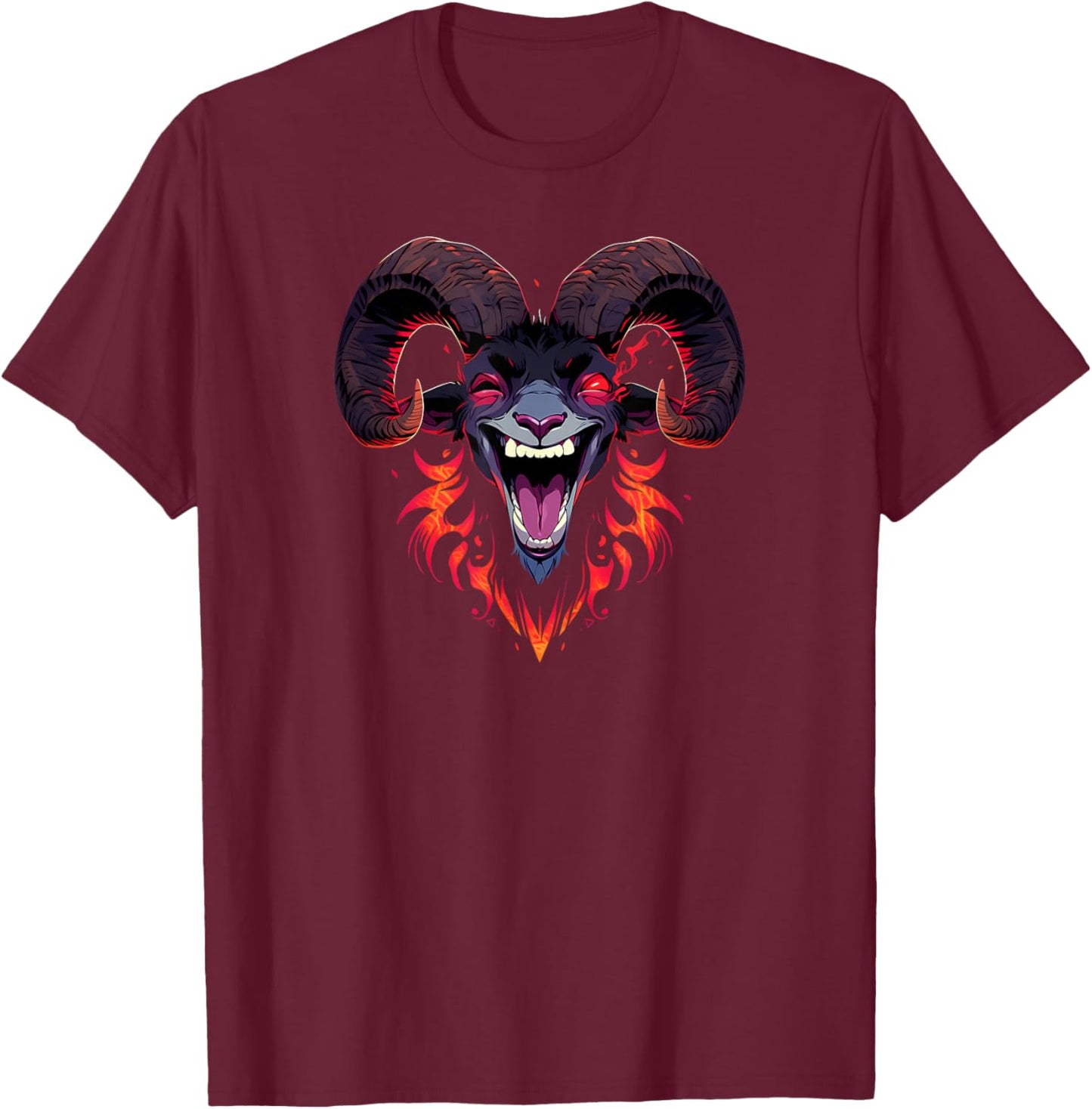 Laughing Goat Vegan Gift T-Shirt - T-Shirt | Maroon