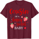 Cousin Of A Berry Sweet One Strawberry Baby First Birthday T-Shirt - T-Shirt | Maroon