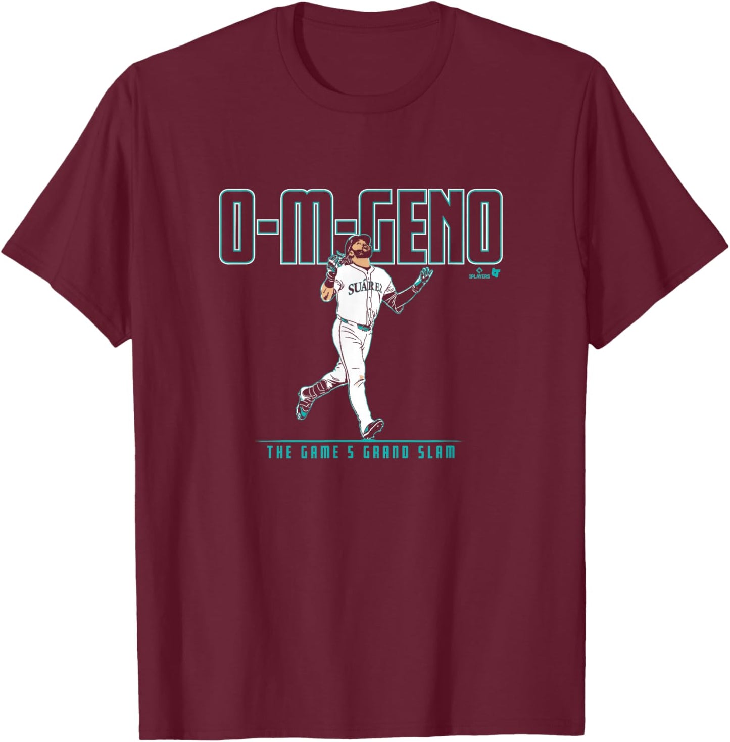 Eugenio Suarez - The Game 5 Grand Slam - Seattle Baseball T-Shirt - T-Shirt | Maroon