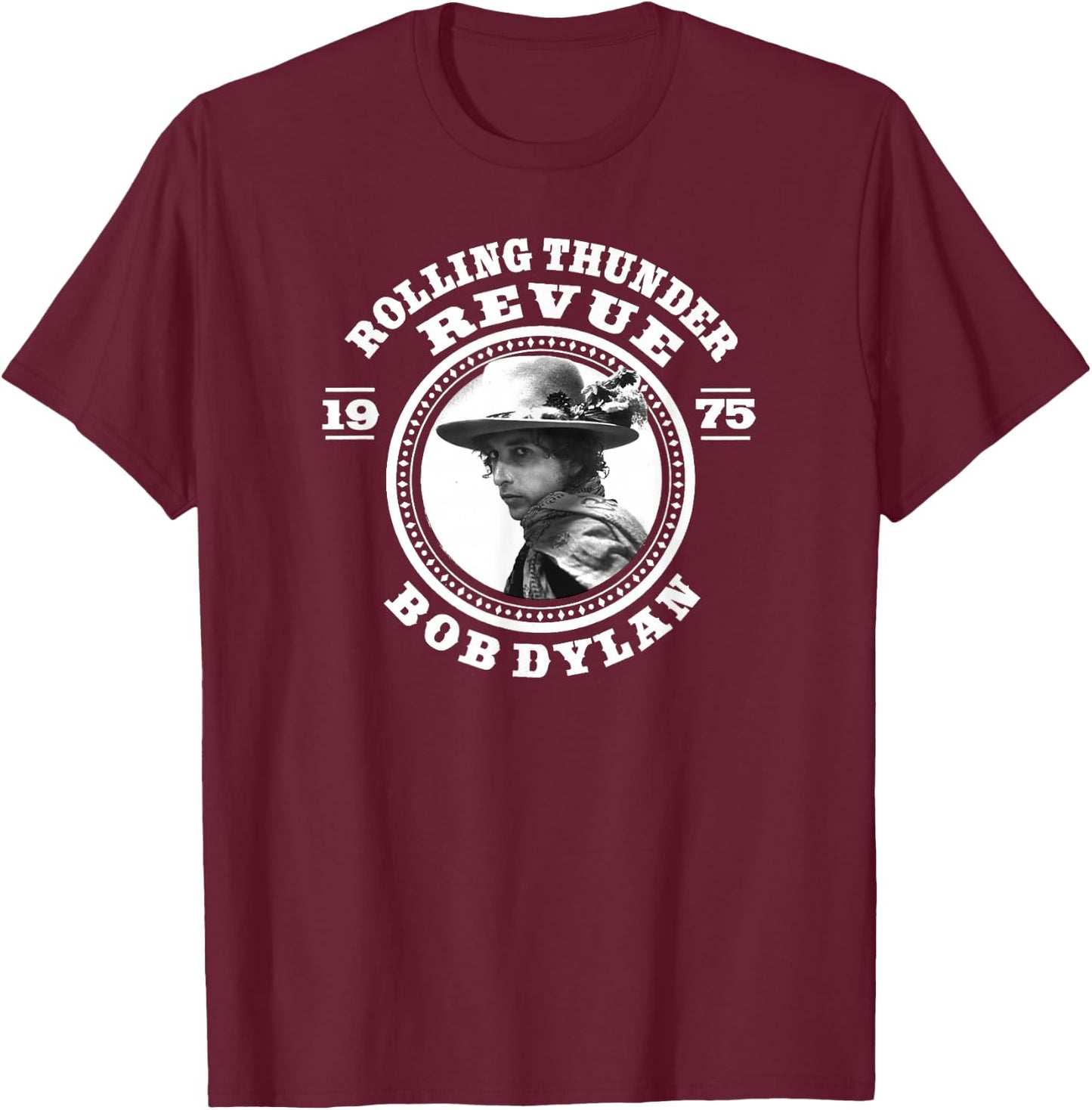 Bob Dylan - Revue T-Shirt - T-Shirt | Maroon