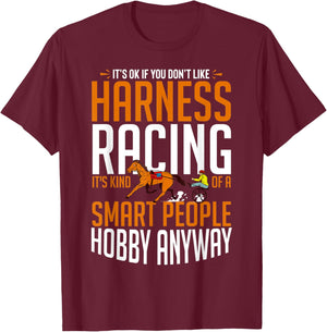 Harness Racing Horse Race Track Racer Trotting Horse T-Shirt - T-Shirt | Maroon