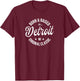 Born and Raised in Detroit T-Shirt - T-Shirt | Maroon