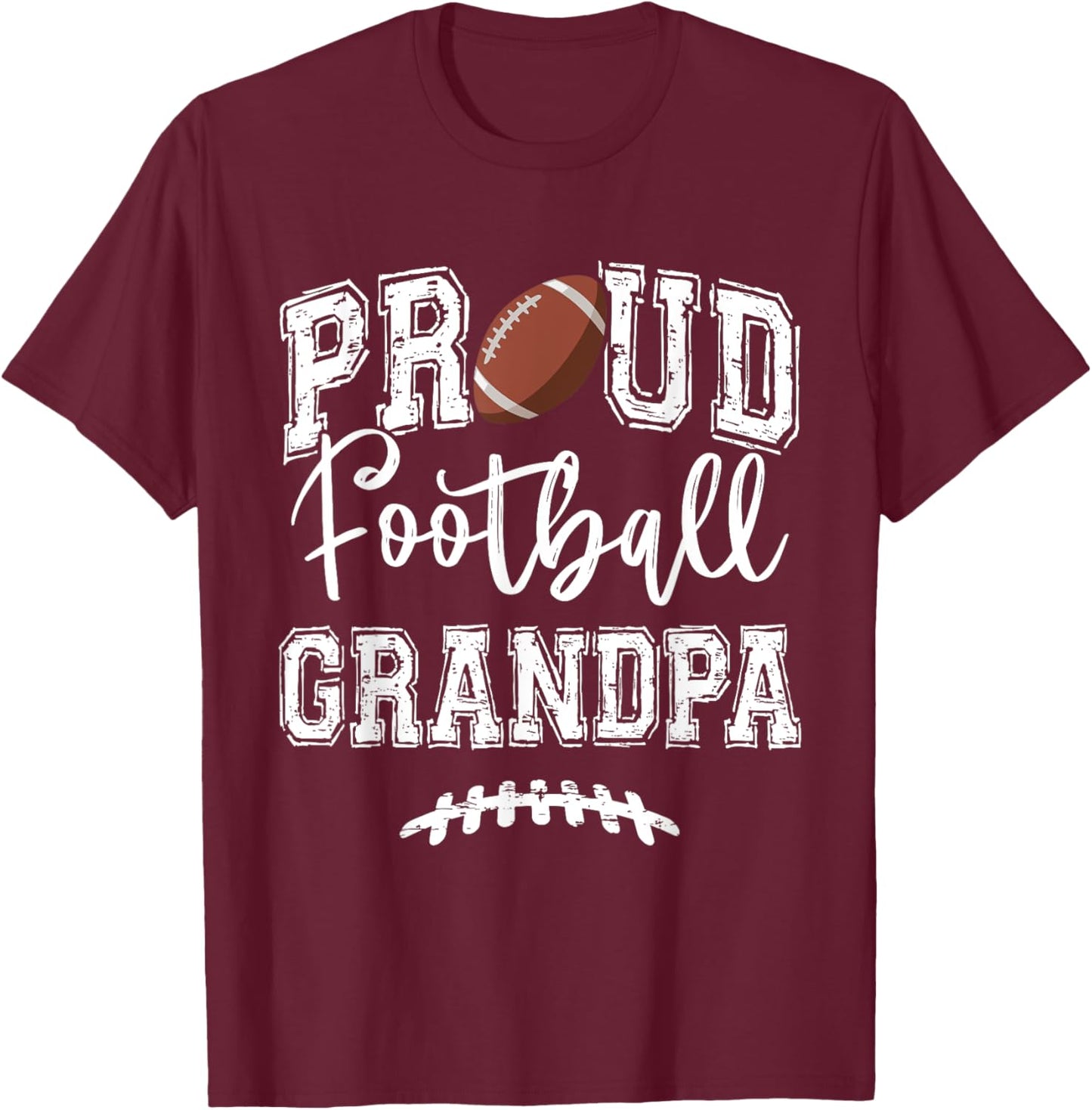 Proud Football Grandpa Funny College That's My Nephew T-Shirt - T-Shirt | Maroon